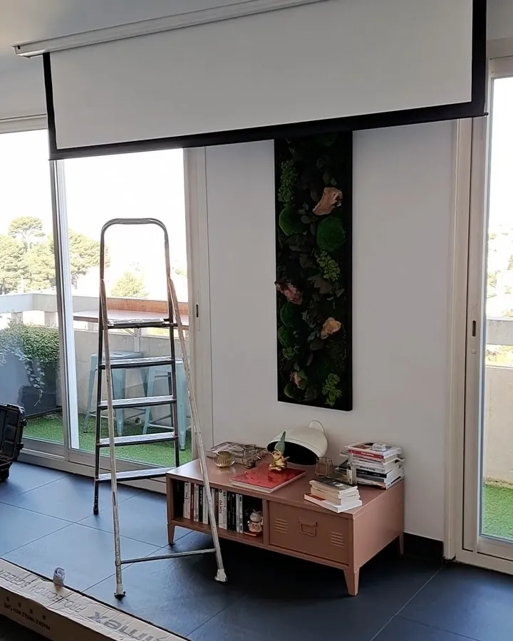 Écran motorisé home cinéma installé Marseille