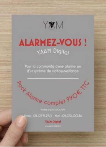 Promo Alarme sans fil pour des vacances sereine avec YAAM Digital pour professionnels et particuliers sur Marseille